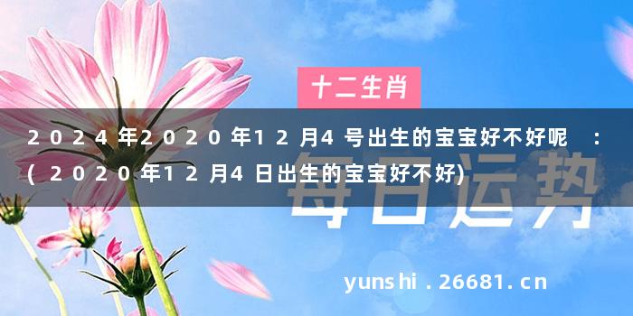 2024年2020年12月4号出生的宝宝好不好呢 :(2020年12月4日出生的宝宝好不好)